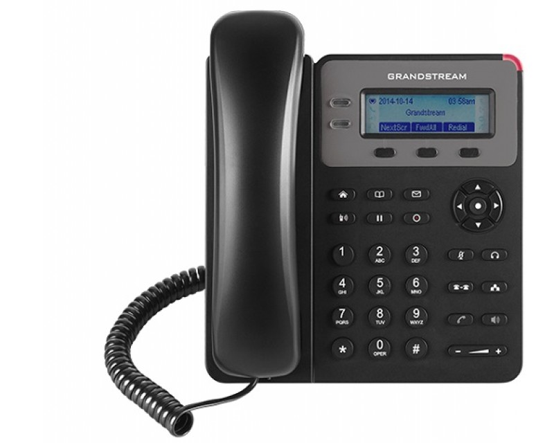 Grandstream GXP1615 Basic IP Phone - PoE, 132x48 LCD, 1 SIP account, 2 line keys, 3-way conferencing, Dual-switched 10/100 mbps ports
