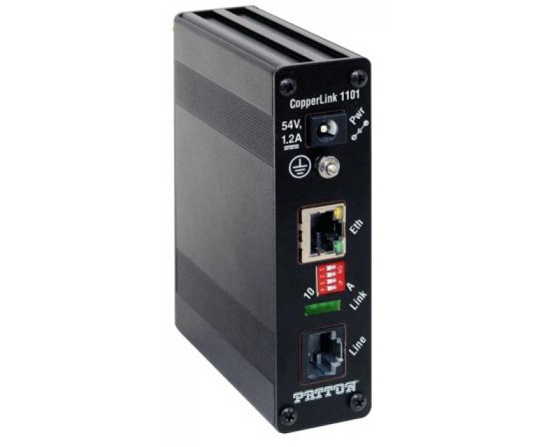 Patton CopperLink Model CL1101 - CopperLink PoE Remote Extender, 802.3af (mode A), RJ45 Line, Line Powered