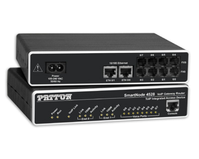Patton SmartNode 4528 8-Port VoIP Router - 4 FXO & 4 FXS