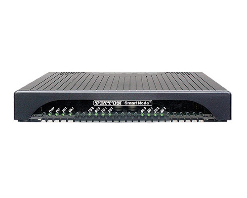 Patton SmartNode eSBC 5531 - 8 BRI 16 VoIP Calls, 4 SIP-SIP Calls G.SHDSL (4-Wire) 2x Gig. Ethernet,1x USB port with High Precision Clock.